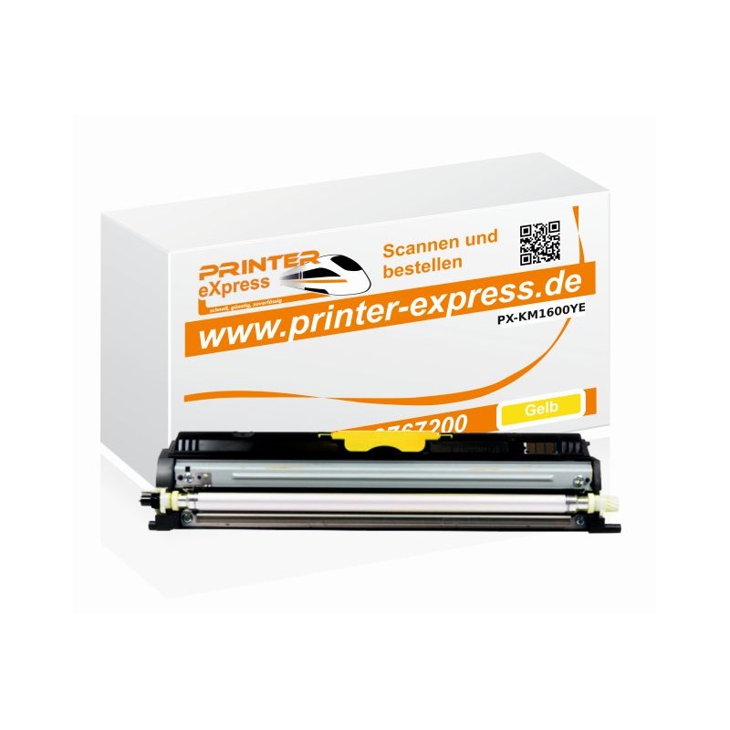 Printer-Express Toner alternativ zu Konica Minolta A0V306H, A0V305H, 1600W f&uuml;r Minolta Drucker Gelb
