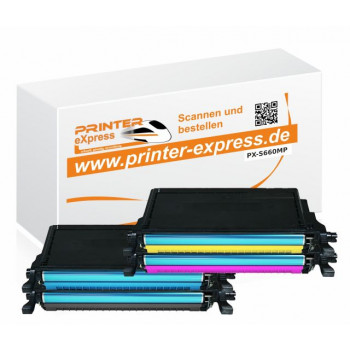 Printer-Express XL-SET 4 Toner f&uuml;r Samsung CLP660,...
