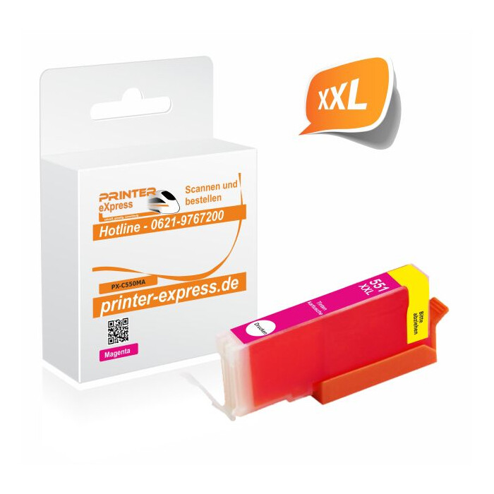 Druckerpatrone mit Chip ersetzt Canon CLI-551M, CLI551 magenta