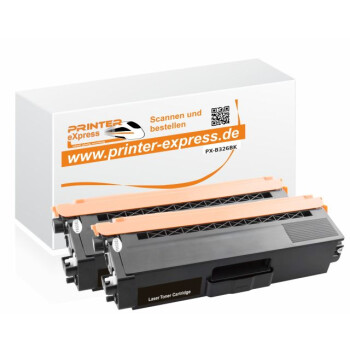 Toner 2er Set alternativ zu TN-326BK, TN326BK f&uuml;r...