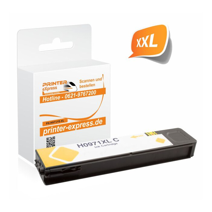 Printer-Express Druckerpatrone ersetzt HP 971XL, CN628AE, CN624AE gelb