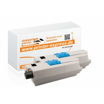 Toner 2er Set alternativ zu Oki 44973536 XL für Oki...