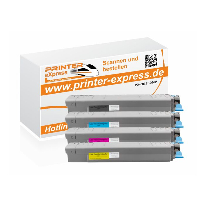 Toner 4er Set ersetzt Oki C810, C830 XL für Oki Drucker