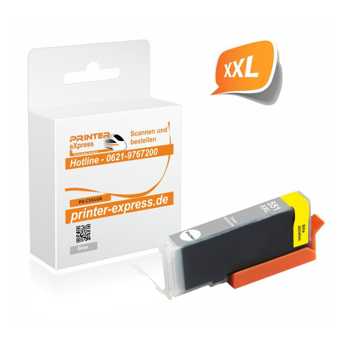 Druckerpatrone mit Chip ersetzt Canon CLI-551GY, CLI551 grau