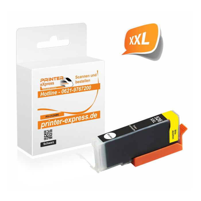 Druckerpatrone mit Chip ersetzt Canon CLI-526BK, CLI526 schwarz
