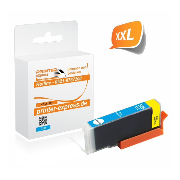 Druckerpatrone mit Chip ersetzt Canon CLI-526C, CLI526 cyan
