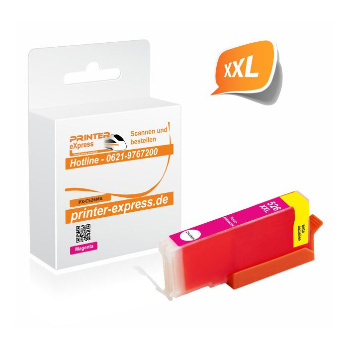 Druckerpatrone mit Chip ersetzt Canon CLI-526M, CLI526 magenta