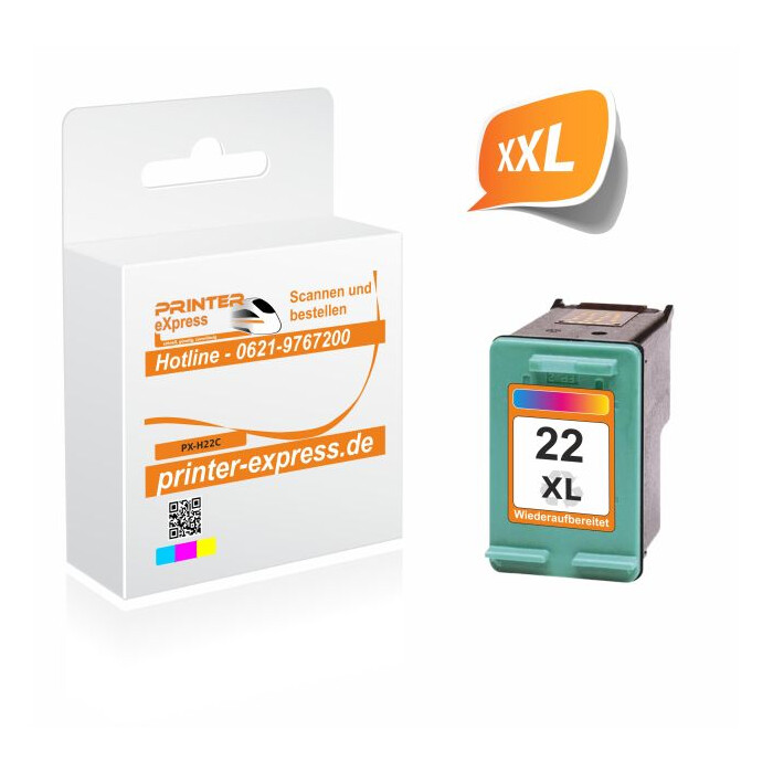 Printer-Express Druckerpatrone ersetzt HP 22XL, 22, C9352AE color XXL