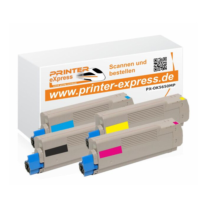 Toner 4er Set ersetzt Oki 5650, 5750 XL für Oki Drucker