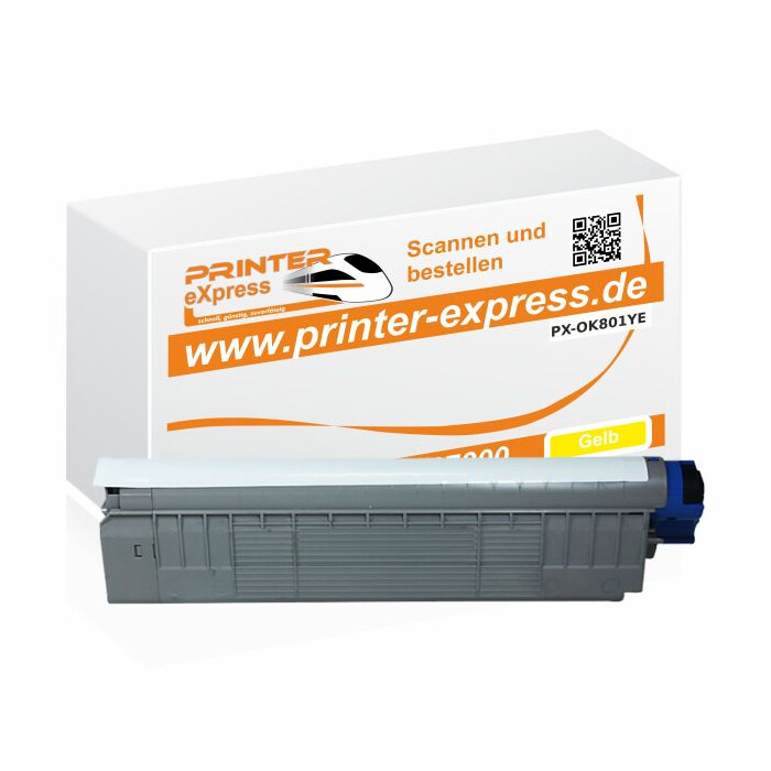 Toner ersetzt Oki 44643001, C801, C801 XL für Oki Drucker gelb