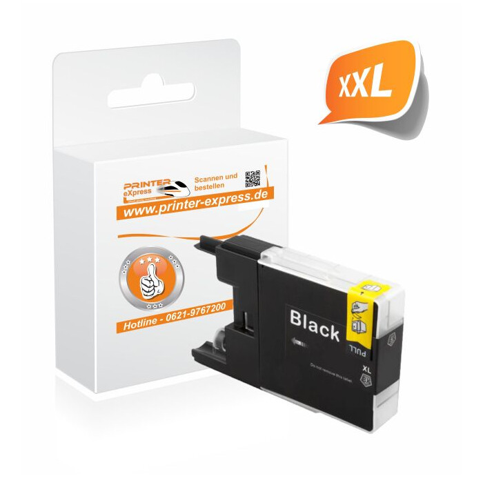 Printer-Express Druckerpatrone ersetzt Brother LC-1280BK, LC-1240BK schwarz