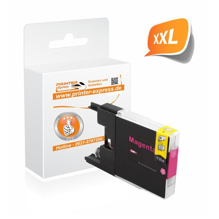 Printer-Express Druckerpatrone ersetzt Brother LC-1280M, LC-1240M magenta