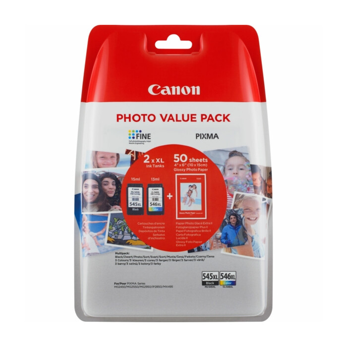 Canon Value Pack 2er Set PG-545XL, CL-546XL mit 50 Blatt Fotopapier