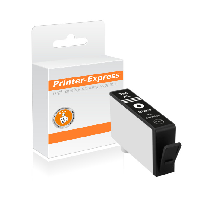 Printer-Express Patrone ersetzt HP 364, 364XL, CB321EE mit neuem Chip schwarz