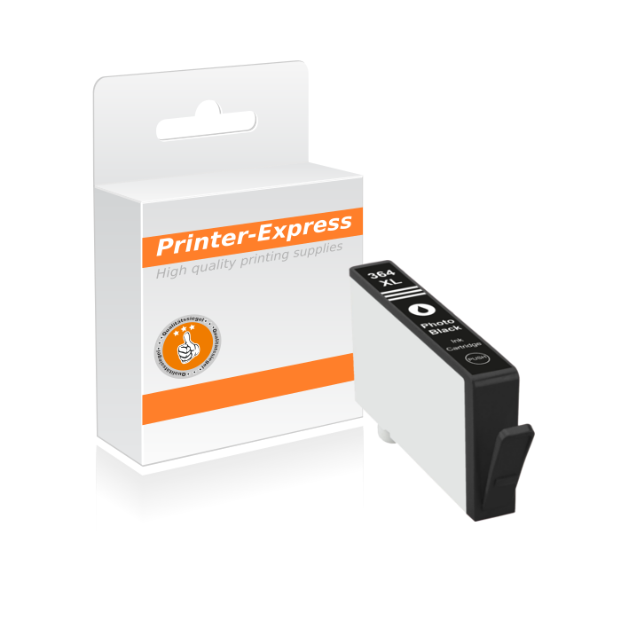 Printer-Express Patrone ersetzt HP 364, 364XL, CB322EE mit neuem Chip fotoschwarz