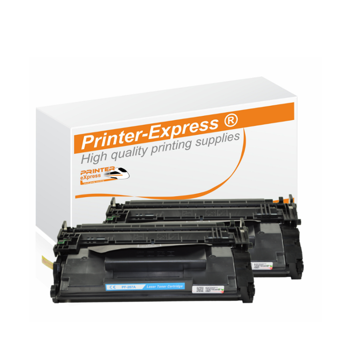 Toner 2er Set alternativ zu HP CF287A, CF287 A, 87A für HP Drucker Schwarz