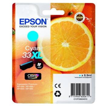 Epson T3362, 33XL Druckerpatrone cyan