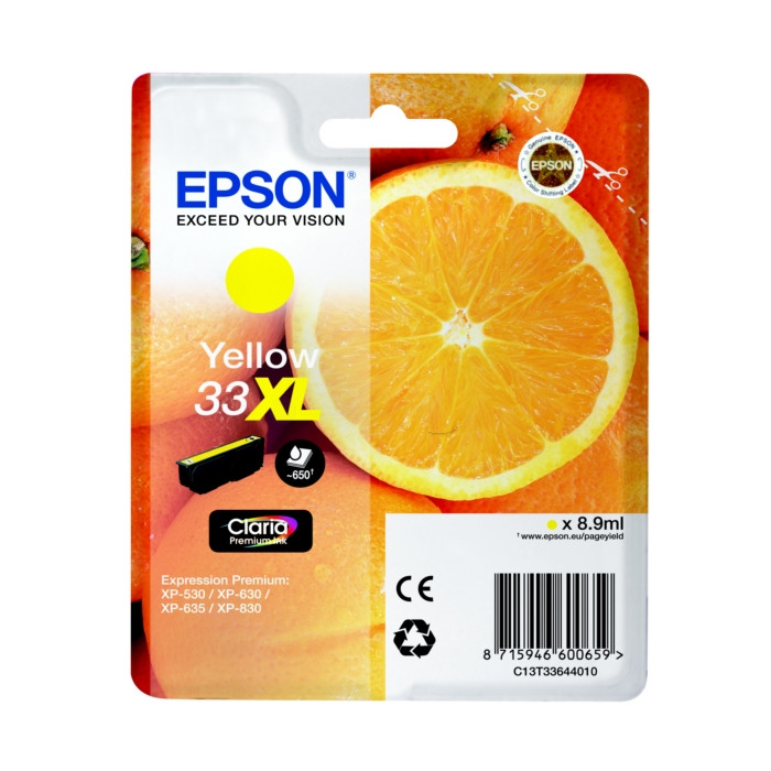 Epson T3364, 33XL Druckerpatrone gelb