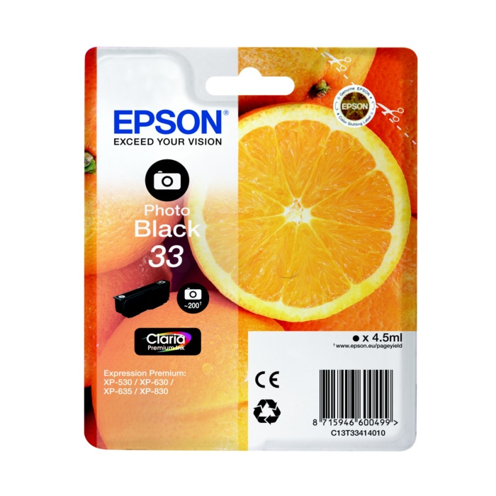 Epson T3341, 33 Druckerpatrone fotoblack