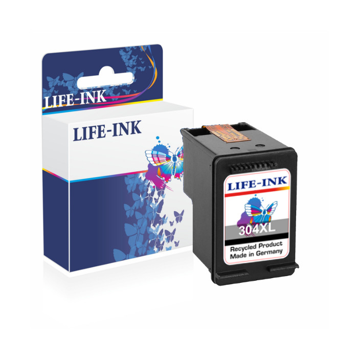 Life-Ink Druckerpatrone ersetzt N9K08AE, 304 XL für HP Drucker black