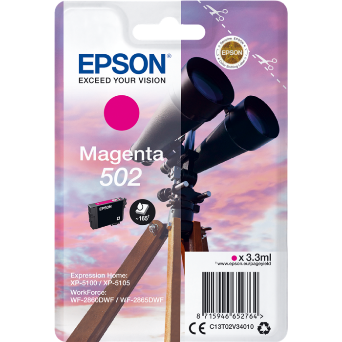 Epson 502, C13T02V34010 Druckerpatrone magenta