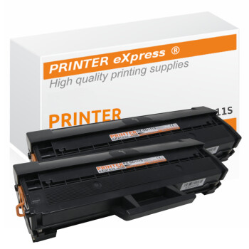 2er Set Toner alternativ zu Samsung D111S, MLT-D111S/ELS schwarz