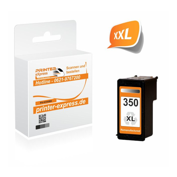 HP 350 XL (HP CB336EE, CB 336 EE) alternativ Druckerpatrone Schwarz