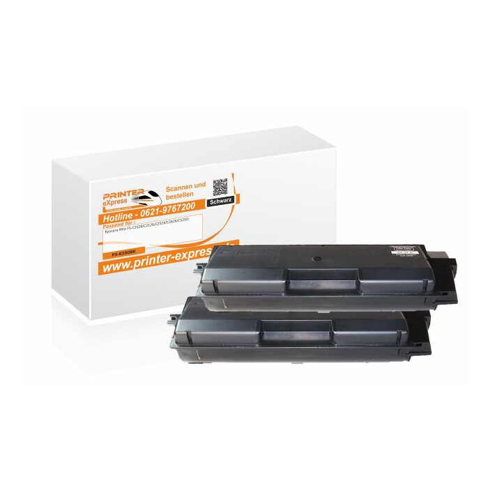 Toner 2er Set alternativ zu Kyocera TK-590BK für Kyocera Mita Drucker Schwarz