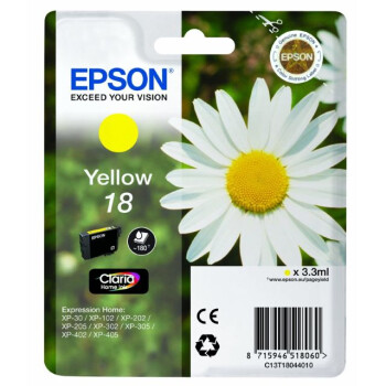 Epson Druckerpatrone T1804 Gelb