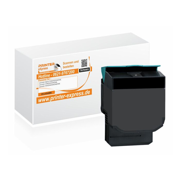 Toner alternativ zu Lexmark C540H2KG, C540A1KG, C540H1KG für Lexmark Drucker Schwarz