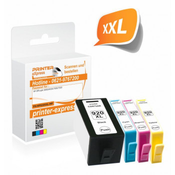 Printer-Express XXL-SET 4 Druckerpatronen ersetzen HP...