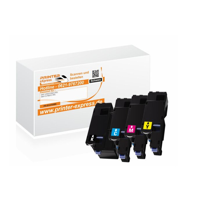 Toner 4er Set alternativ zu Dell 593-11140, 593-11141, 593-11142, 593-11143  XL für Dell Drucker