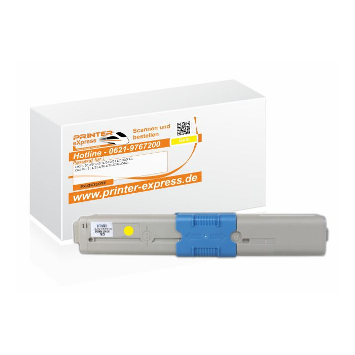 Toner alternativ zu Oki 44469704 XL für Oki C310 Drucker gelb