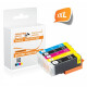 Printer-Express 5er Set Druckerpatronen ersetzen PGI-550, CLI-551 XL mit neuem Chip
