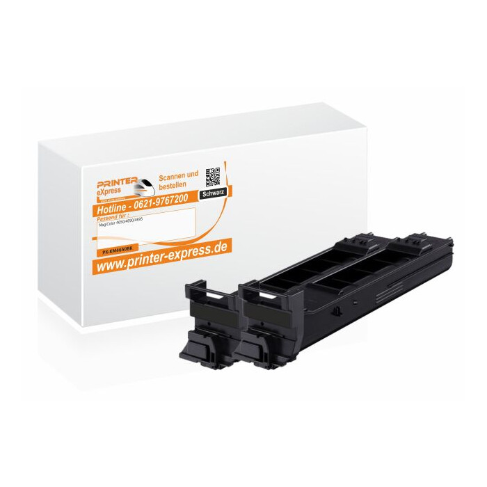 Toner 2er Set alternativ zu Konica Minolta A0DK152, A0DK151, 4650 für Minolta Drucker schwarz