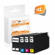 Printer-Express XL-SET 4 Druckerpatronen ersetzen HP 950, 950XL, 951, 951XL mit Chip