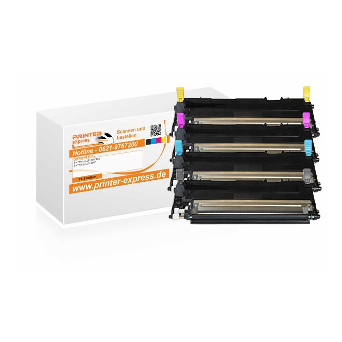 Toner 4er Set alternativ zu Samsung CLP-360, CLP360 für Samsung Drucker