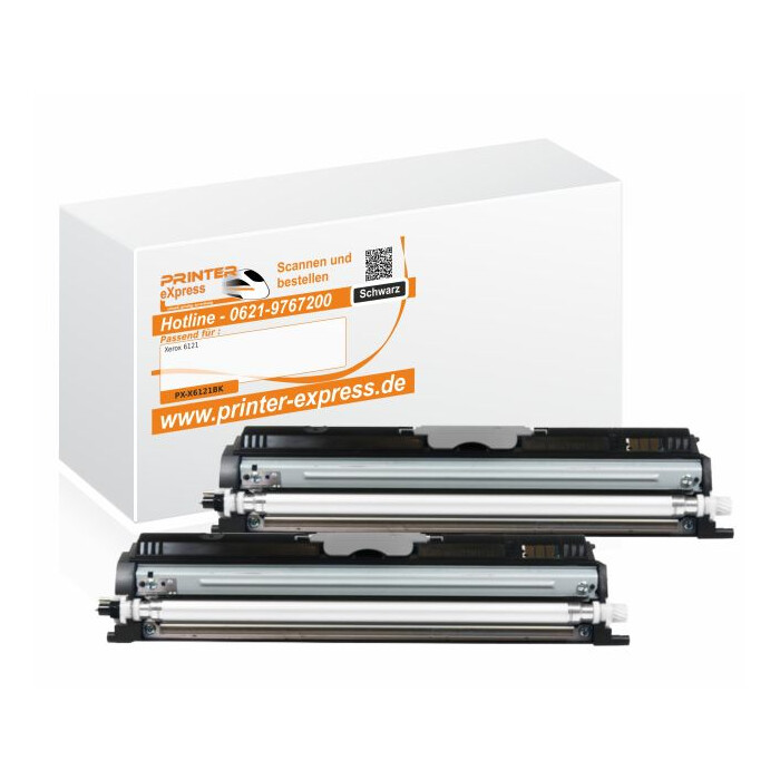Toner 2er Set alternativ zu Xerox 106R01469 XL für Xerox 6121 Drucker schwarz