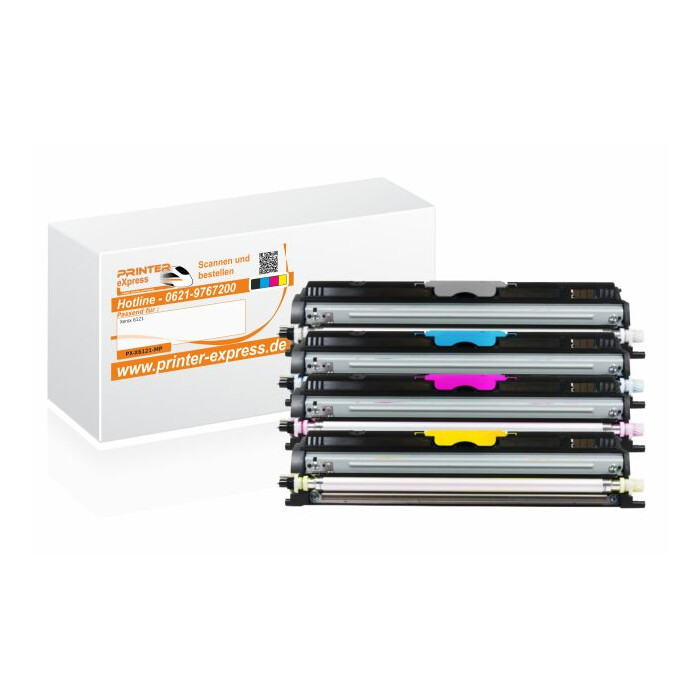 Toner 4er Set alternativ zu Xerox 6121 XL schwarz