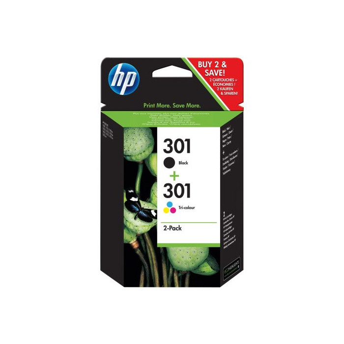 HP 301 2er Pack  J3M81AE black und color