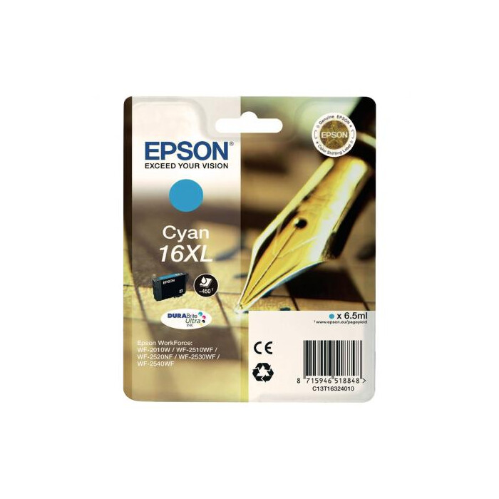 Epson T1632, 16 XL DURABrite Druckerpatrone cyan