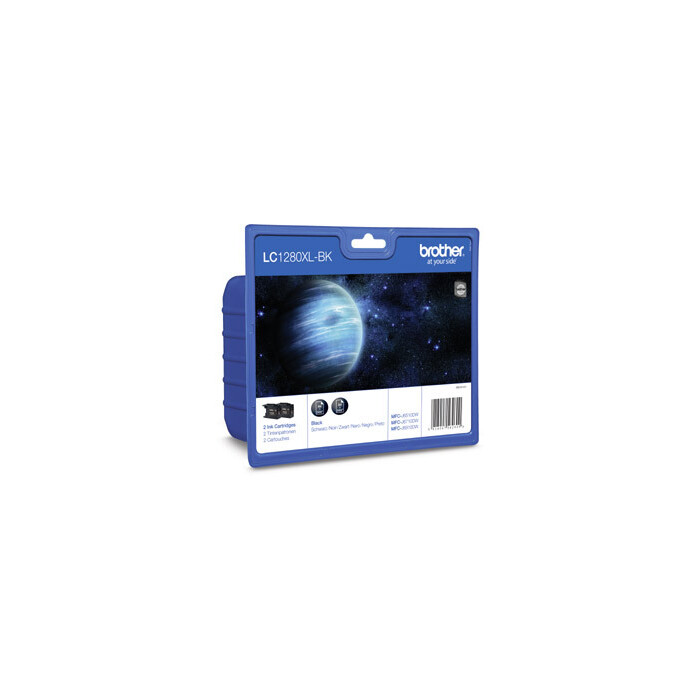 Brother Multipack schwarz LC-1280XLBK 2er Set Tintenpatronen