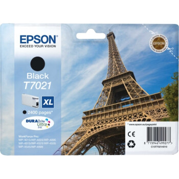 Epson Tintenpatrone schwarz C13T70214010, T7021 XL 2400...